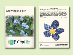 #W3003-1 Imprinted Forget-Me-Not Flower Standard Size Seed Packet