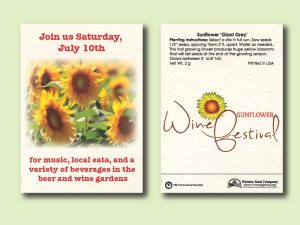 #W3018-1 Imprinted Sunflower 'Giant Grey' Standard Size Seed Packet