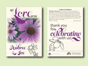 #W3028-1 Imprinted Purple Coneflower Standard Size Seed Packet