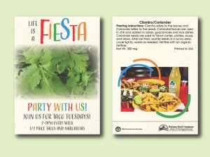 #W3085-1 Imprinted Cilantro/Coriander Herb Standard Sized Seed Packet