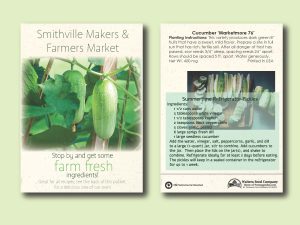 #W3088-1 Imprinted Cucumber 'Marketmore' Standard Size Seed Packet