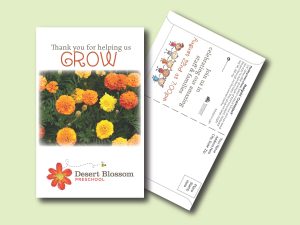 #W3P12-1 Imprinted Marigold 'Cracker Jack' Postcard Size Seed Packet