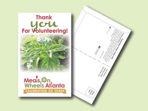 #W3P22-1 Imprinted Sweet Basil Herb Postcard Size Seed Packet