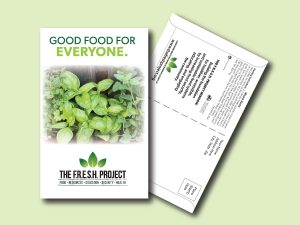 #W3P25-1 Imprinted Mixed Herbs Postcard Size Seed Packet