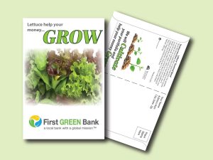 #W3P27-1 Imprinted Lettuce 'Gourmet Blend' Postcard Size Seed Packet