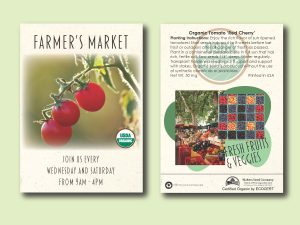 #W8A11-1 Imprinted Organic Tomato 'Red Cherry' Standard Size Seed Packet