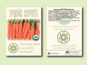 #W8A26-1 Imprinted Organic Carrot 'Scarlet Nantes' Standard Size Seed Packet