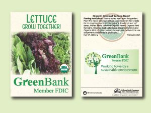 #W8A27-1 Imprinted Organic Lettuce 'Gourmet Blend' Standard Size Seed Packet
