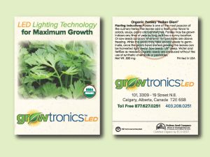 #W8A32-1 Imprinted Organic Parsley 'Italian Giant' Standard Size Seed Packet