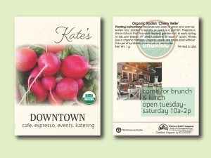 #W8A46-1 Imprinted Organic Radish 'Cherry Belle' Standard Size Seed Packet