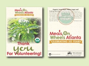 #W8A55-1 Imprinted Organic Basil Herb Standard Size Seed Packet