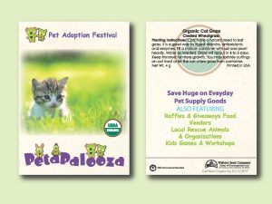 #W8A79-1 Imprinted Organic Cat Grass 'Crested Wheatgrass' Standard Size Seed Packet - 250